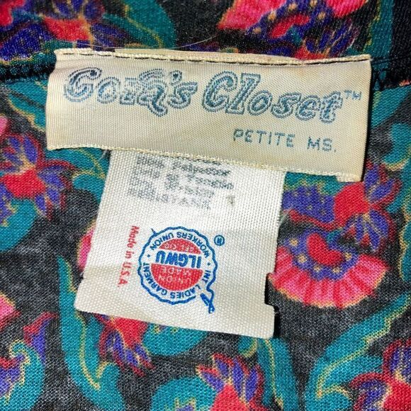 Cora’s Closet, Vintage Button Front High Neck Peplum Style Midi Dress Women’s 6 - Picture 8 of 9